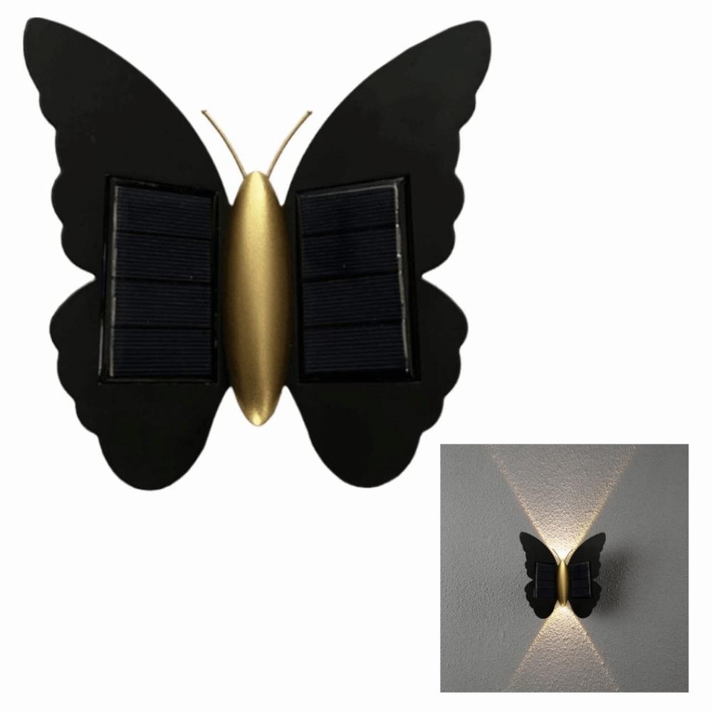 Butterfly Shaped Butterfly Solar Wall Light Auto On/Off Solar Powered LED Induction Lamp Automatic Operation Motion Sensor