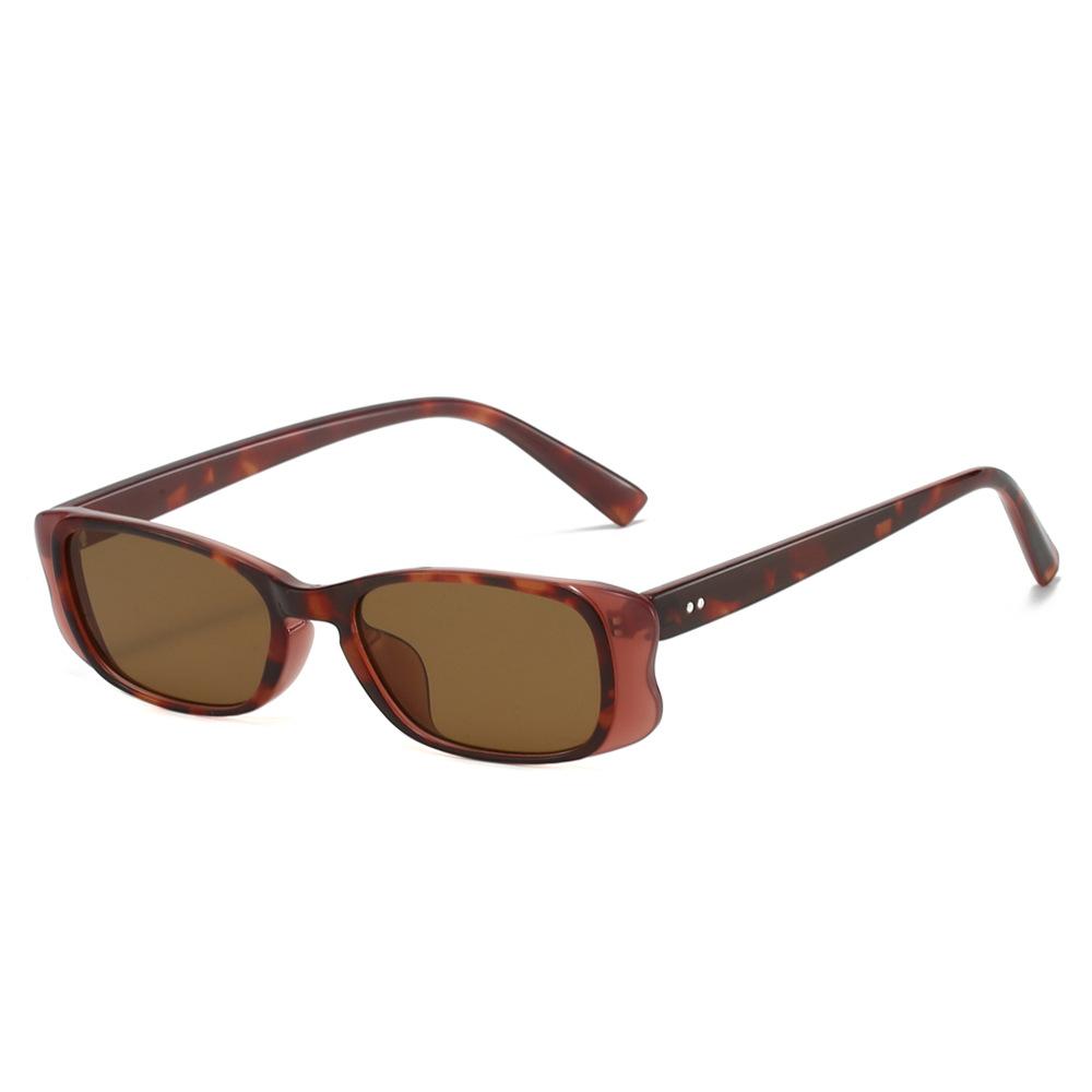 New Retro Tortoise Shell Small Square Frame Women Sunglasses Brand Butterfly Frame Design Personality Men Sun Glasses UV400