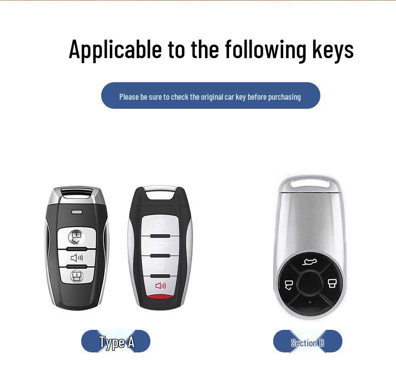 Great Wall ORA Key Cover for Good/Black/Lightning/White/Ballet Cat Models - High-End Black Full Shell with Buckle