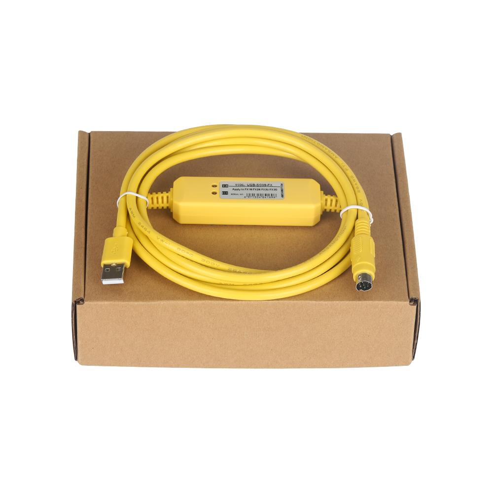 USB-SC09-FX Programming Cable For Mitsubishi MELSEC FX Series PLC USB To RS422 Adapter Data Download Line