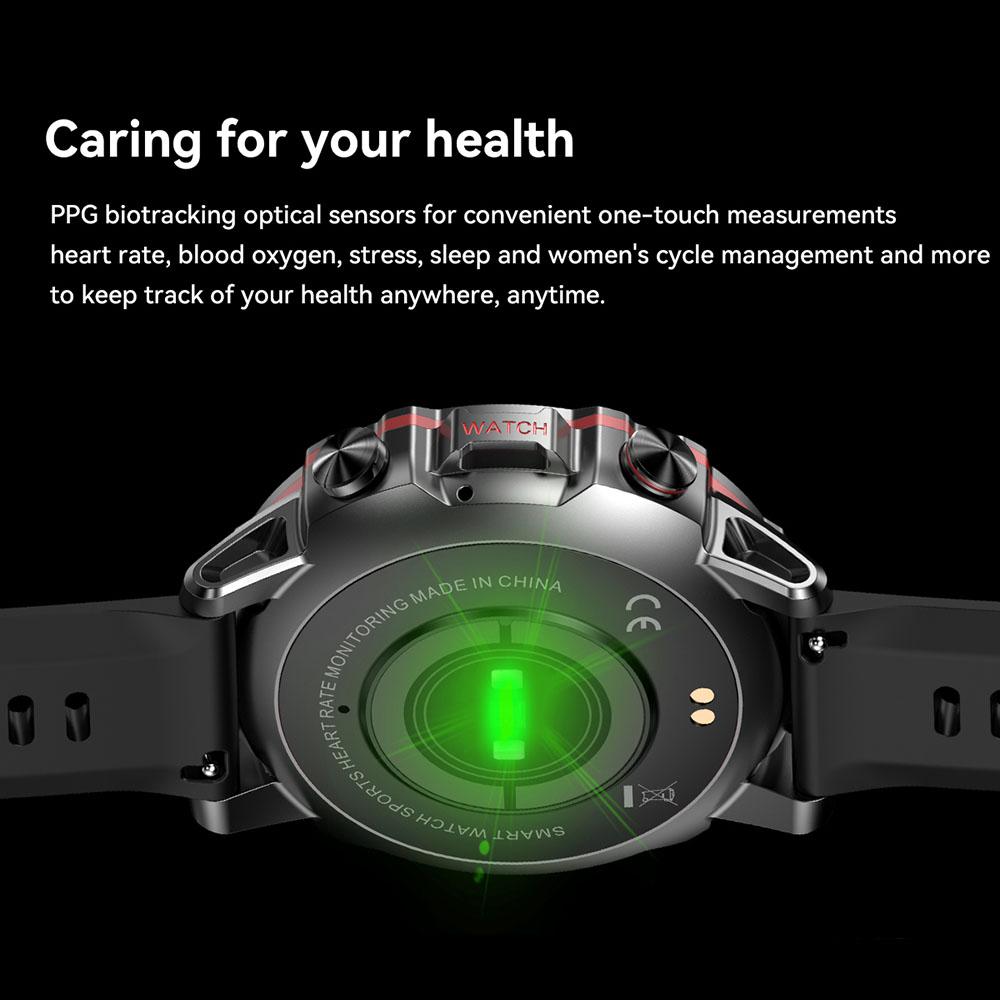 AK56 1.43-inch Smart Watch Heart Rate Blood Pressure Monitoring Bluetooth-compatible Calling Sports Smart Bracelet