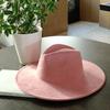 LIDHAY Western Style Suede Hat, Unisex Wide Brim Fedora Hat, Felt Panama Hat, Rancher Hat LIDHAY Western Style Suede Hat, Unisex