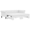 VidaXL Daybed and Trundle Bed and Mattress White 90x200cm Faux Leather 3197728
