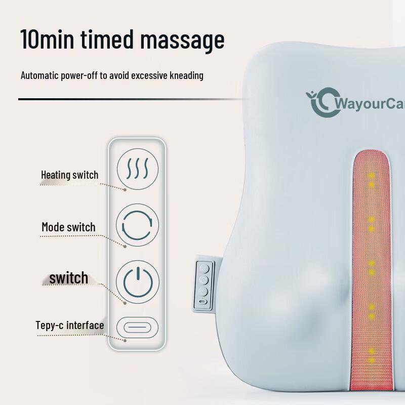 WayourCare F922 Full Back Heated Massage Pad CN plug (adapter included)