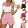 Women's High-Waist Loose  Color Shorts