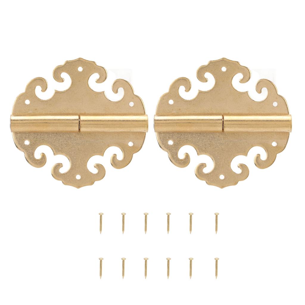 Antique Door Hinges Durable Brass Glossy Classic Antique Style Widely Used Gold Cabinet Hinges for