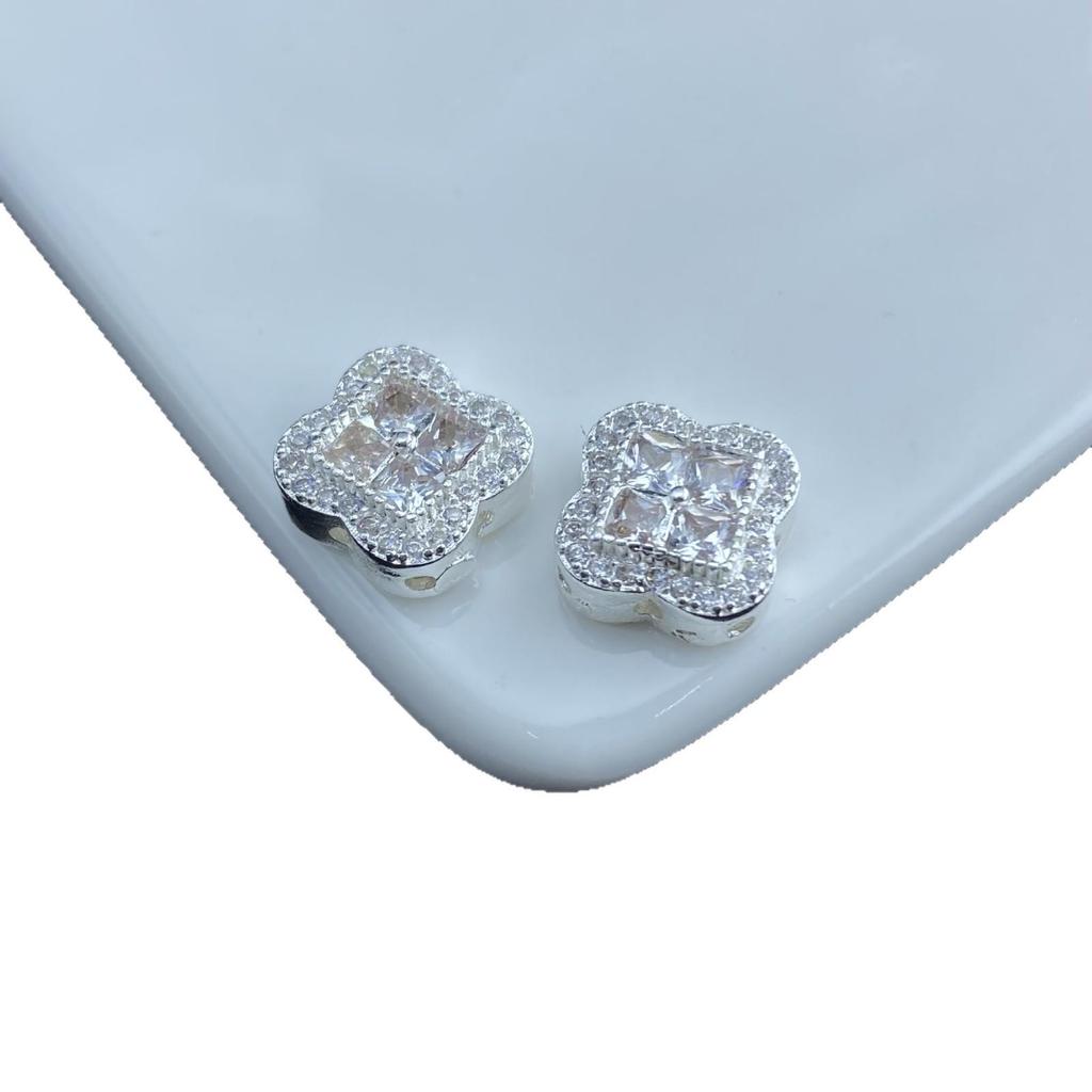 Bright Zircon Four-Leaf Clover Crystal Beads DIY Jewelry Accessories