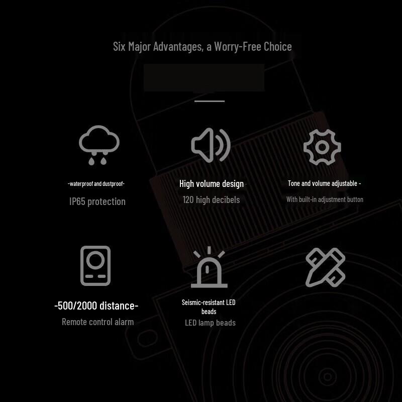 Xunling Wireless Outdoor Sound & Light Alarm System
