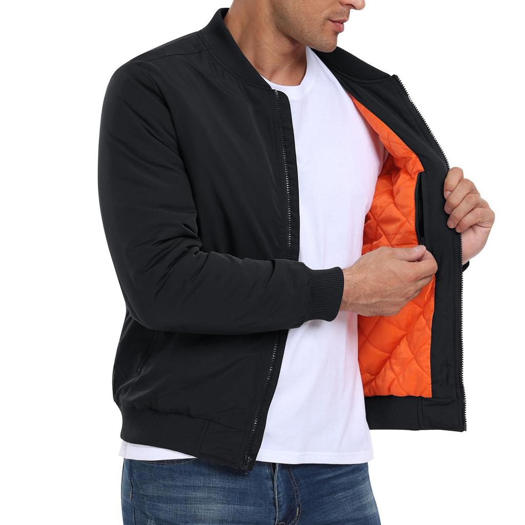 MoFiz Bomber Warm Military Flight Padded Casual Slim Fit Stadium Plus Sizes Men's Jacket, Jacket, Jacket, Available, Fall/Winter