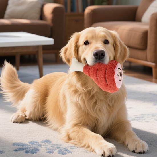 Quietschende Hundespielzeuge für kleine und mittlere Hunde Plüsch Bissfestes Kauspielzeug mit Geräusch Interaktives Haustierspielzeug zur Zahnpflege und gegen Langeweile
