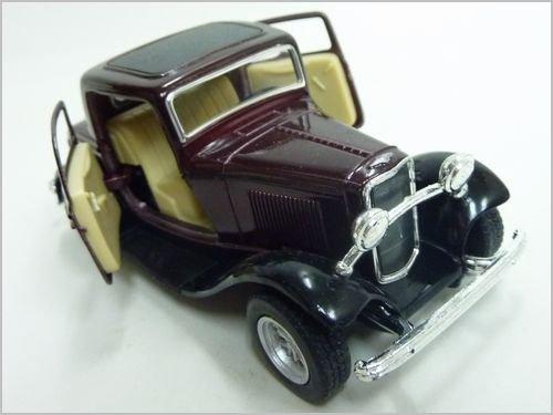 Kinsmart 1932 Ford 3-okénkové kupé 1/34 Měřítko Kovový model auta, Hnědý