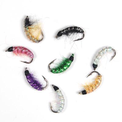 Bimoo 6PCS #6 Trout Fishing Flies Scud Shrimps Scud Cezch Fly Fishing Fly Nymphs Multiple Color
