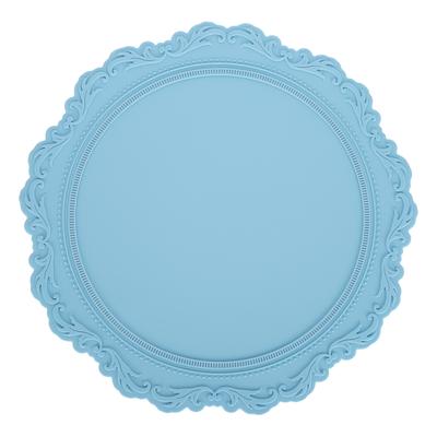Nordic Style Silicone Placemat Embossed Insulation Thickened Round Silicone Mat for Home