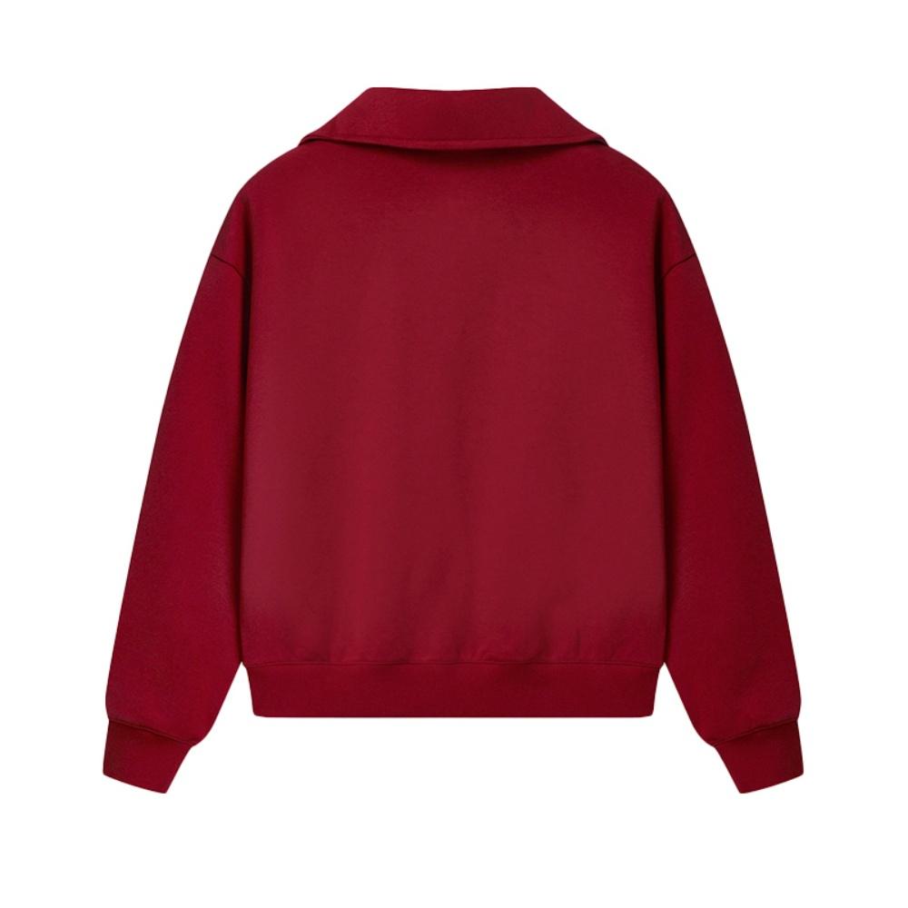 Fila Original Fashion Classic Retro Casual Versatile Comfortable Loose Pullover Sweatshirt Women Sweatshirt Red F61W549204FWI