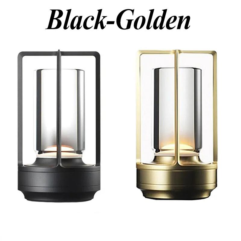 LED Cordless Table Lamp Retro Bar Metal Desk Lamps Rechargeable Touch Dimming Night Light Restaurant Bedroom Home Outdoor Decor