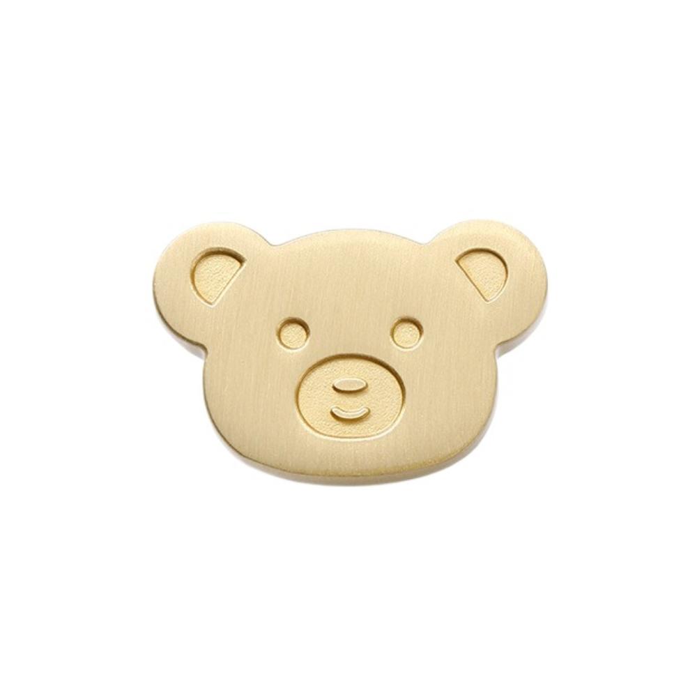 Brass Cartoon Door Handles Heart-shaped Cat's Paw Bear Furniture Handles Cupboard Decoration Cabinets Drawers Knobs