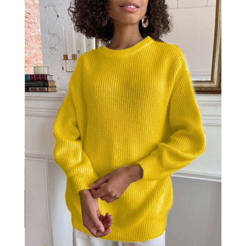 Pull Femme Automne et Hiver Imitation Vison Tempérament Ample Super Doux Tricots Femme Cent Assorti