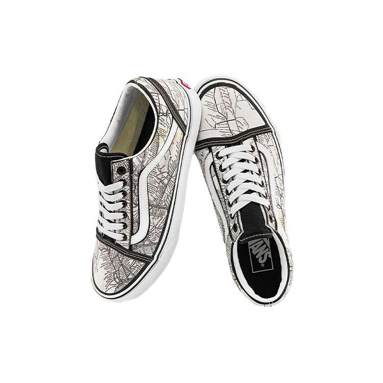 Vans MOCA X Old Skool Frances Stark Maps Unisex Sneakers White VN0A5KRF94H
