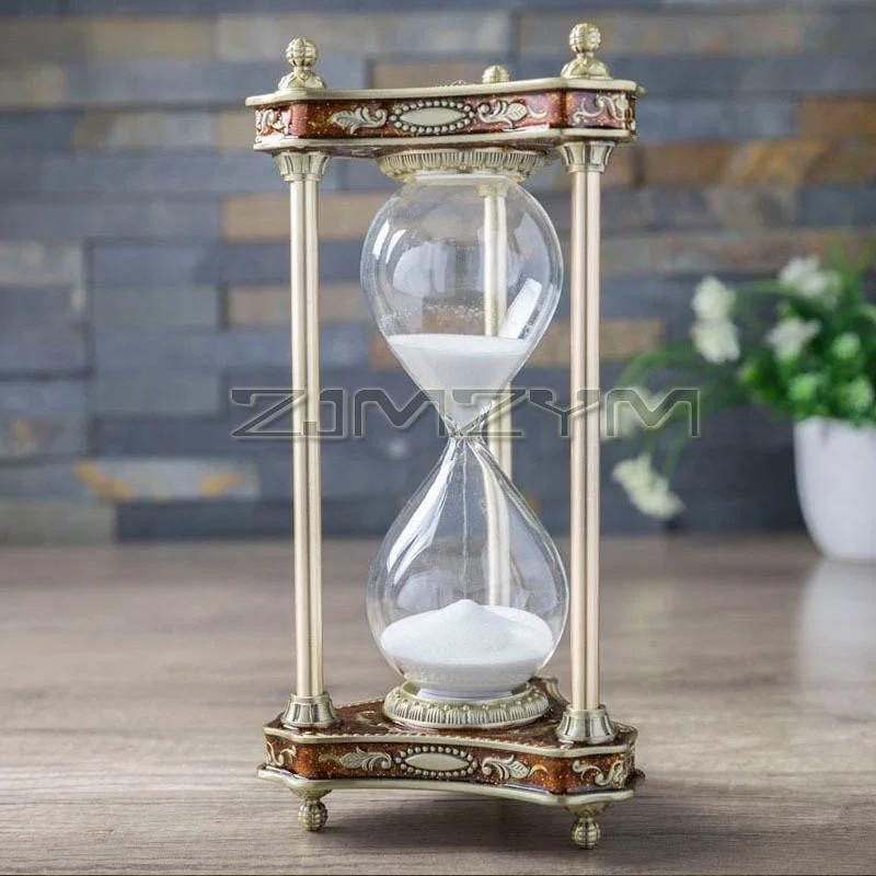 Metal Time Hourglass Vintage Home Decor 30min Timer Art Craft Sand Clock Hourglass Timer Luxury Creative European Style Gift