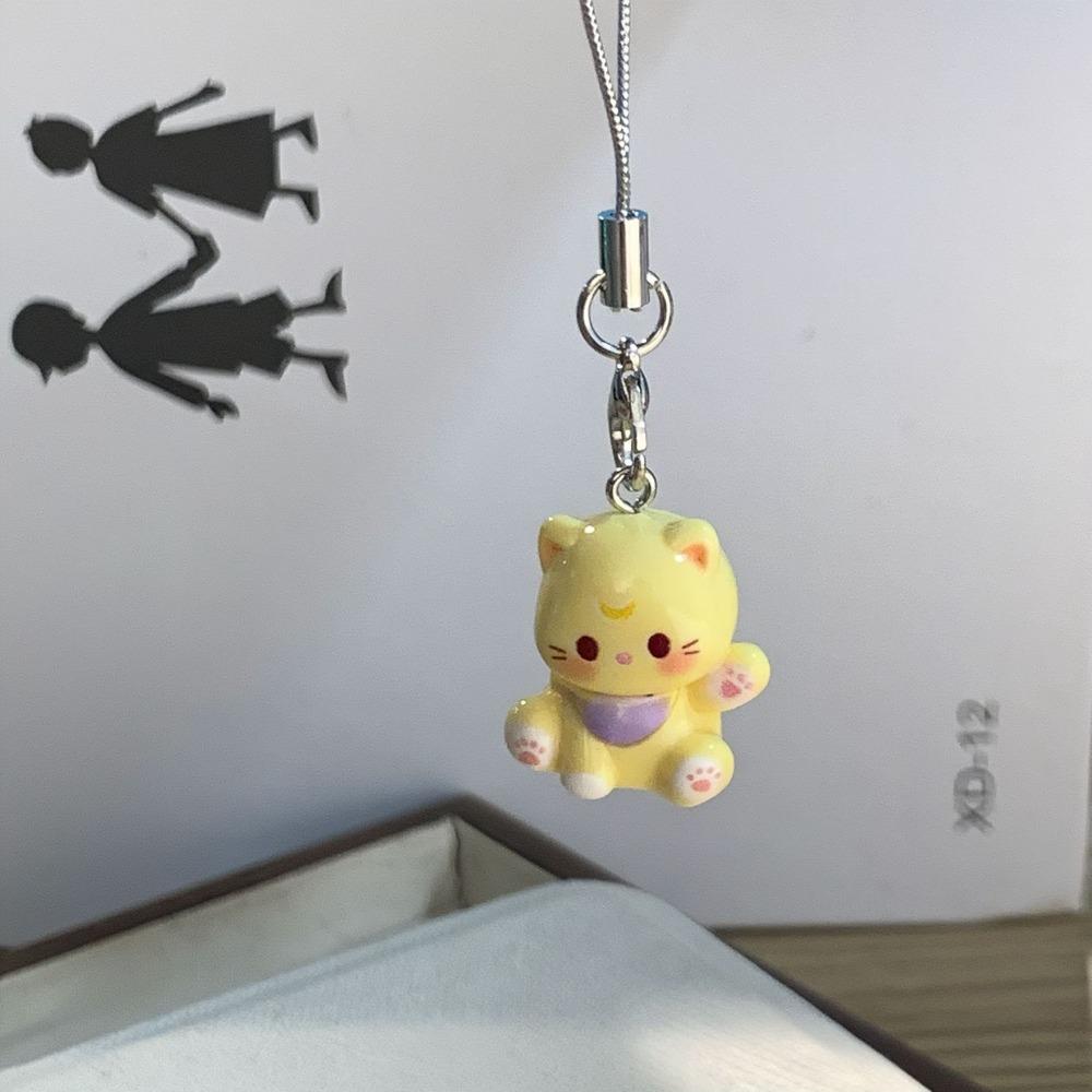 Cartoon Cat Waving Cat Keychain DIY Couple Keychains New Cute Keychain  Home Desktop Decoration
