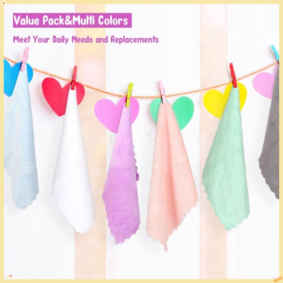 Baby Washcloths 24-Pack(7''x9''), Microfiber Coral Fleece Baby Towels, Super Soft and Absorbent Wash Cloths for Newborns