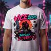 Tricou GTA 6, Tricou Grafic Retro Vice City, Cadou Joc Video Neon Noir anii '80