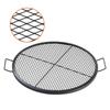 Grelha para Fogueira X-Marks, Grelha Redonda de Cozinha, Grelha de Aço Resistente para Churrasqueira de Acampamento com Alça e Suporte de Fio X, Utensílio de Cozinha Portátil para Acampamento