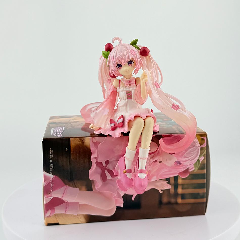 Hatsune Miku Anime figure Pink Dress Sakura Miku  Ver PVC Model Action Toys Cherry Pink Blossom Decoration Collect Gift