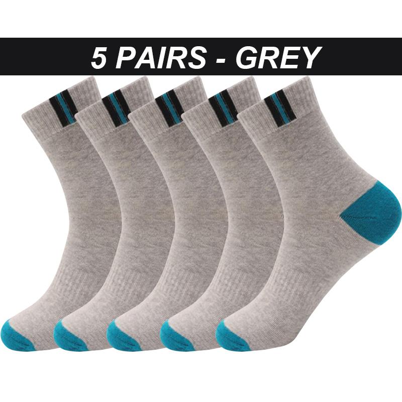 5 Pairs Men's Socks Cotton Large Size 39-48 Business Long Socks Breathable Deodorant Big Size Fashion High Quality