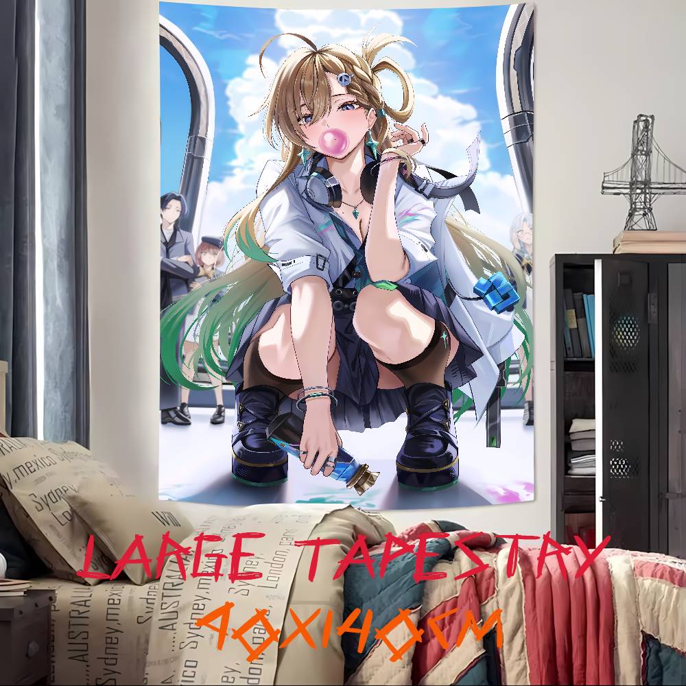Kawaii Hot Pretty Cute Girl Lynae Popular Cool WuWa Gaming Tapestry Wall Cloth Tapestries Decor Wall Carpet Bedroom Decoration