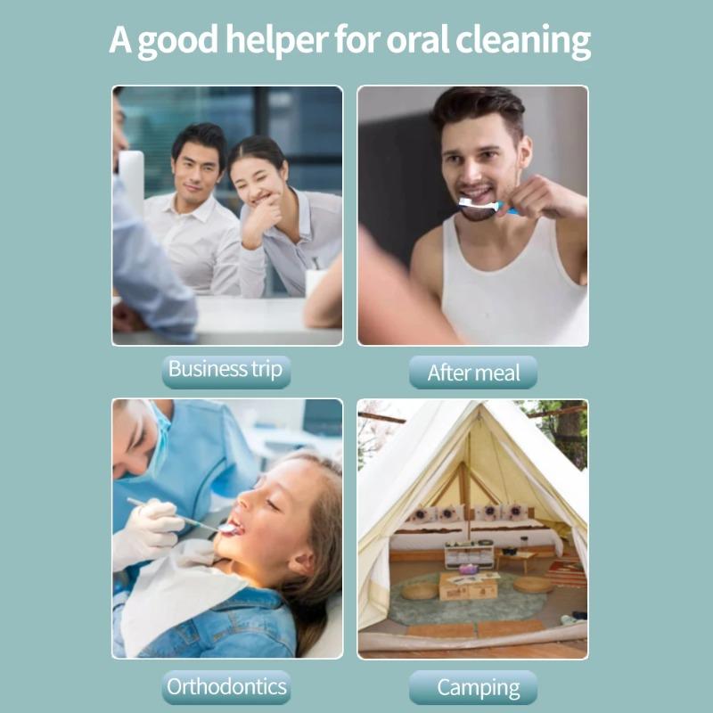 Portable Folding Toothbrush Bamboo Charcoal Soft Hair Travel Portable Independent Packaging Tooth Brush