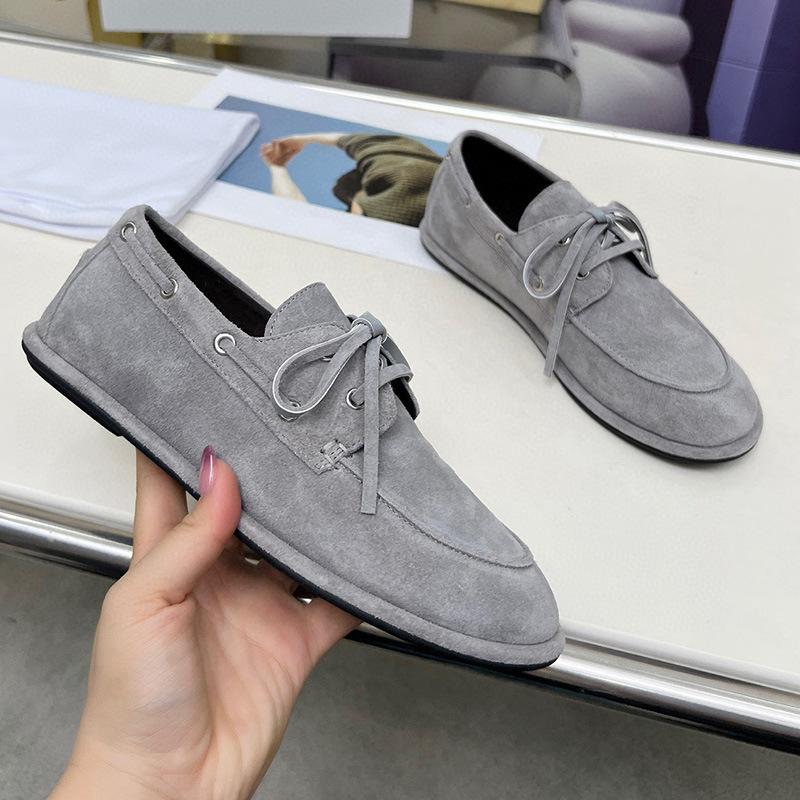 Fashion 2025 New Women's Flat Loafers Retro Round-Toe Mary Janes Women Shoes Large-Size Genuine Leather Comfortable Loafers Female