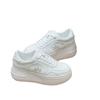 Leather 2025 autumn new fashion platform white shoes women's versatile comfortable casual sports lace-up Korean version of board shoes
