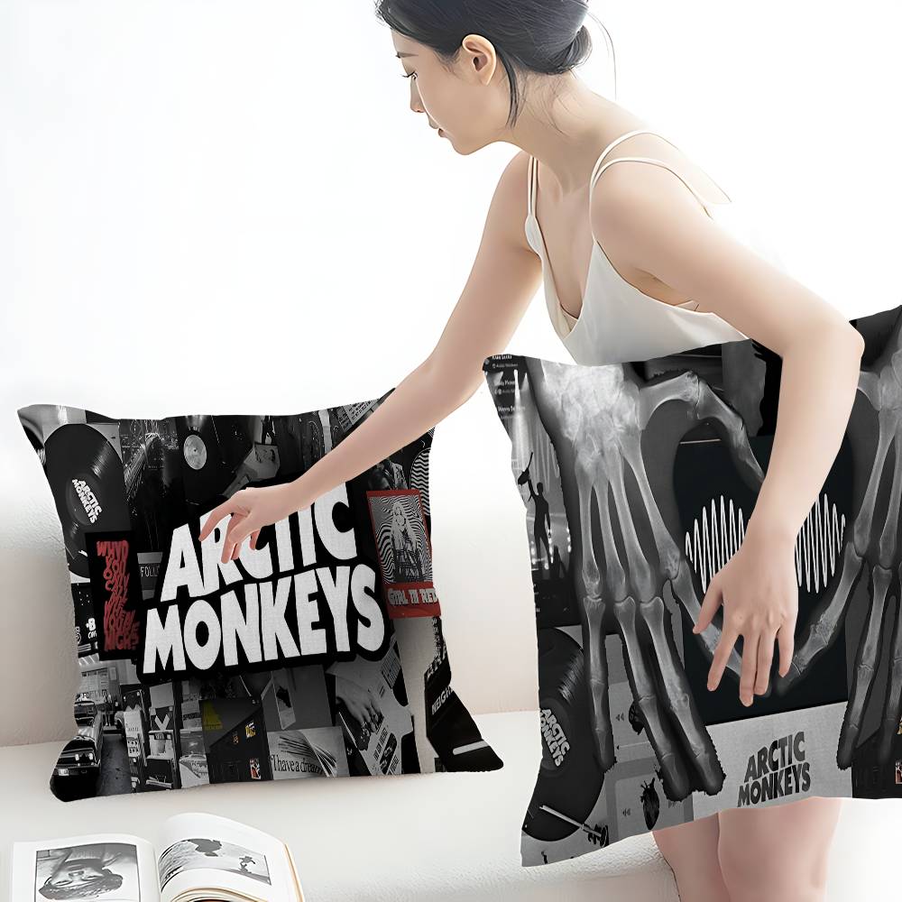 A-Arctic M-Monkeys Rock Band Music Cushion Cover Car Throw Pillow Case For Sofa Car Christmas Gift 40X40Cm 45X45Cm