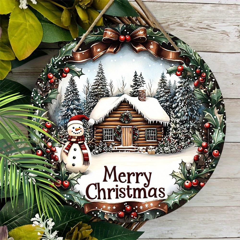 

Рождественские украшения, 2D плоские подвесные деревянные таблички, украшение для интерьерной стены или двери, украшение для сада, рождественские подарки для друзей