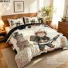Black Clover Pattern Bedding Quilt Set Quilt Cover Pillowcase Home Birthday Gift(1 * duvet cover + 2 * pillowcase, without core)