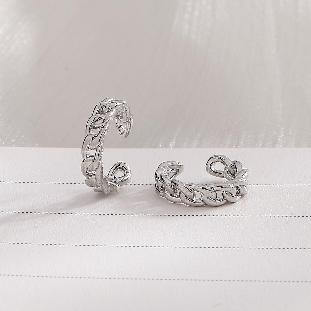 Hollow Ear Bone Clip No Ear Hole Female Personality Niche Design Sense Creative Simplicity Student Stacking Chain Ear Clip