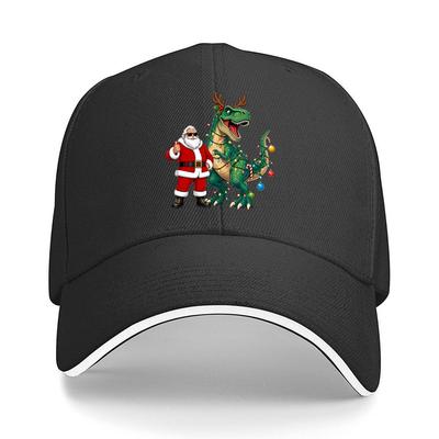 Cool Santa Dinosaur Holiday Parade Sandwich Baseball Cap Sun Cap Outdoor Workouts Hat