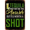 Vintage Tequila Bar Metal Tin Sign Wall Art Rustic Home Decor 8x12 Inches