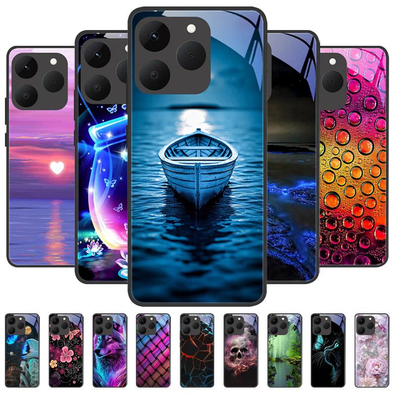 Luxury Tempered Glass Case For Realme 15T 5G Shockproof Hard PC Phone Case For Realme 15 T RMX5112 Cover Camera Protection Funda