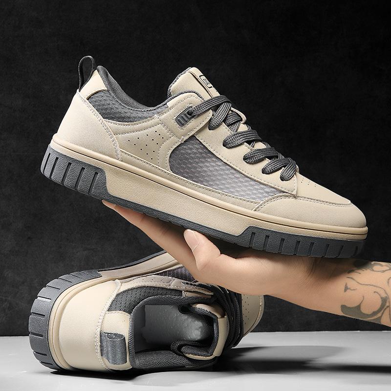 Men's Black White Skateboard Shoes Male Students Sports Walking Casual Sneakers Travel Footwear