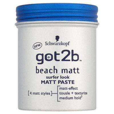 Got2B Beach Styling Paste Men's Hair Wax for Matte Surfer Look Scratch-resistant Texturing or Grooming Medium Hold 100ml Non-adhesive