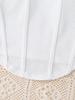 Комплект из 2 предметов для девочек: Повседневный топ-майка с круглым вырезом и ретро-шорты из потертого рваного денима