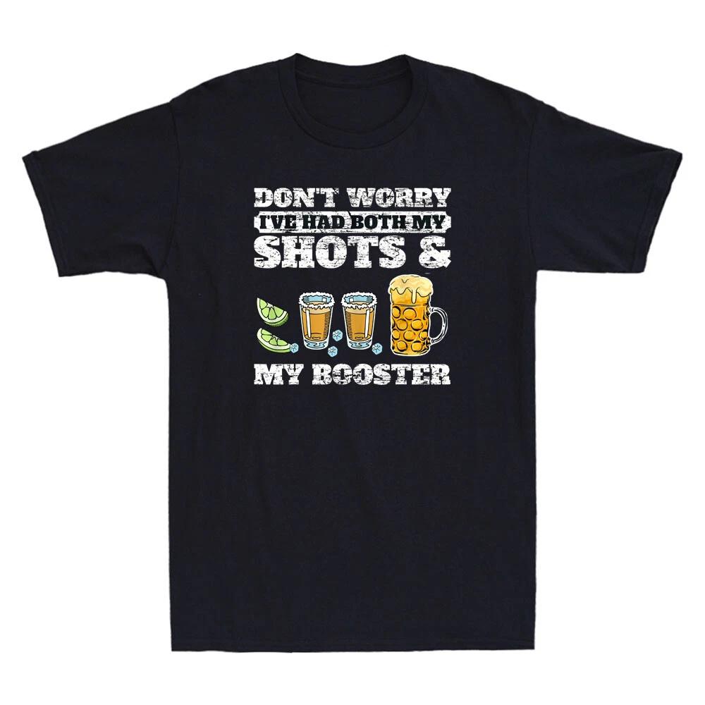 Don t Worry I ve Had Both My Shots And Booster Funny Vaccination Vintage T-Shirt M