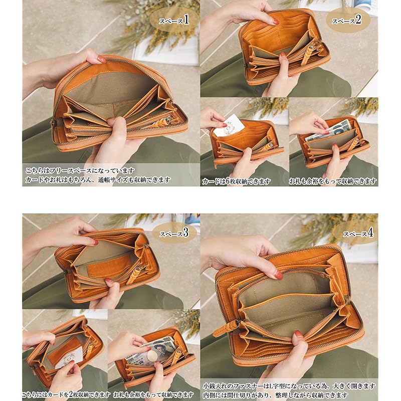 [ZUCCHERO] wallet ladies long wallet Popularity large capacity genuine leather round easy to use Zucchero Zuccherofilato official long wallet ladies