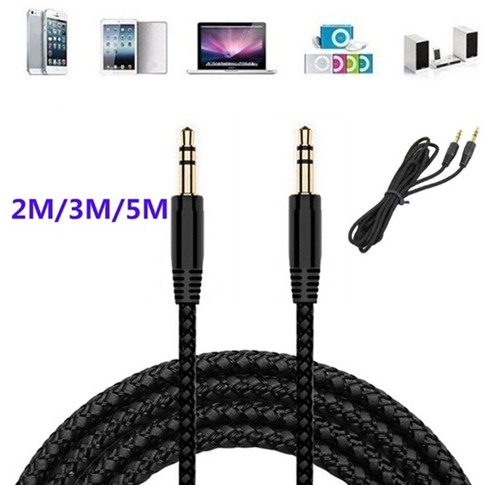 Black Male To Male 3.5mm Jack Digital Cables Audio Cable Video Cable Aux Extension Cord