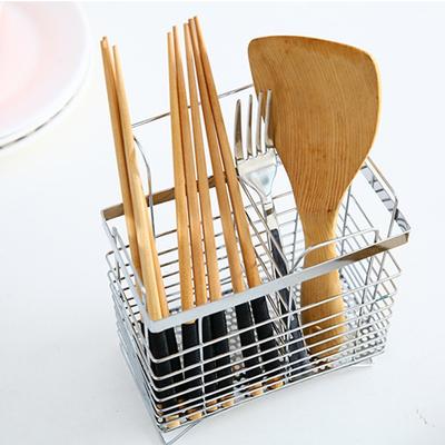 Stainless Steel Chopsticks Storage Rack Wall Mounted Multipurpose Tableware Draining Rack Large Capacity Chopsticks Holder