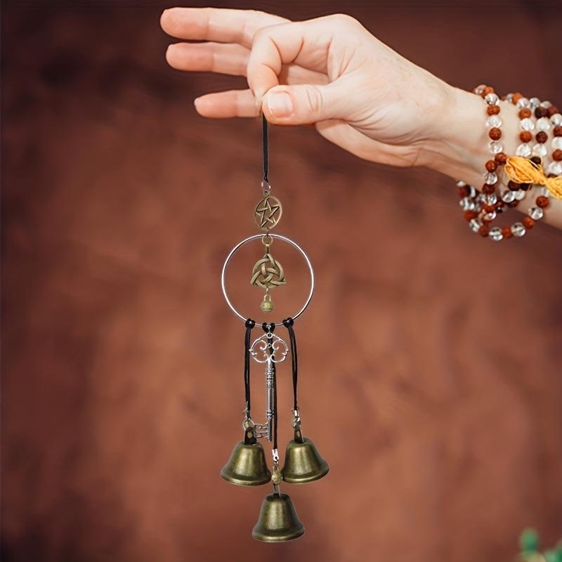 1pc Sorceress Bell Doorknob Hanging Decorative Wicker Wind Chime Home Decoration