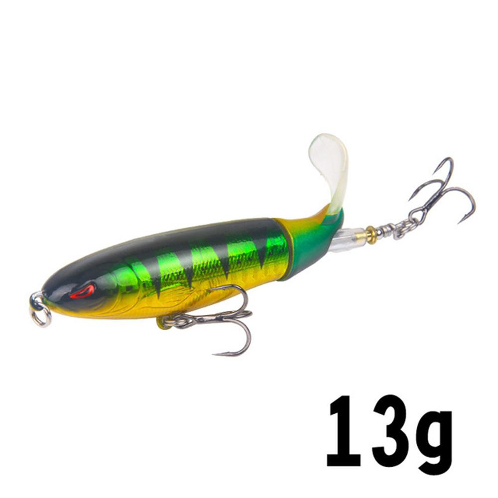 14cm Topwater Fishing Lure Whopper Popper Artificial Bait Hard Plopper Soft Rotating Tail Fishing Tackle Fishing Bait