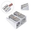 Metal Two Hole Double Hole Pencil Sharpener Pens Cutter Tool Pencil Sharpener Office Sharpener